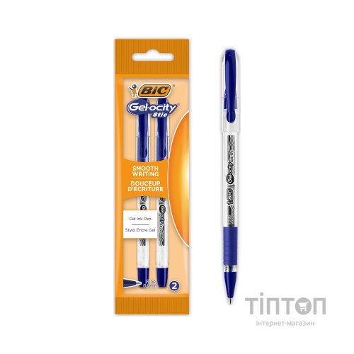 Ручка гелева Bic Gel-ocity Stic 0,5 мм 2 шт синя (bc989707)