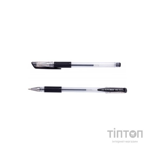 Ручка гелева Buromax FORMULA GRIP, JOBMAX, 0.7 мм, чорні чорнила (BM.8349-02)
