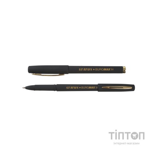 Ручка гелева Buromax Rouber Touch, 1.0мм, чорні чорнила (BM.8337-02)