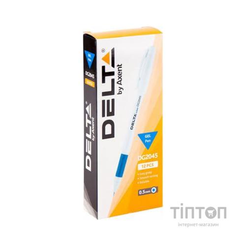 Ручка гелева Delta by Axent DG 2045, синя (DG2045-02)