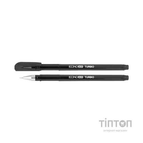 Ручка гелева Economix TURBO 0,5 мм, чорна (E11911-01)
