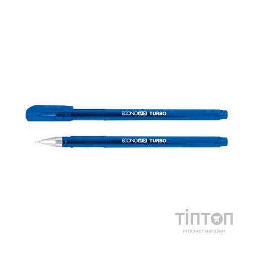 Ручка гелева Economix TURBO 0,5 мм, синя (E11911-02)