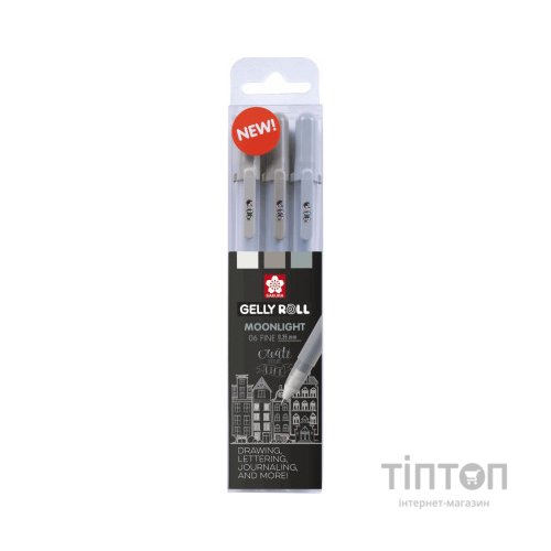 Ручка гелева Sakura набір MOONLIGHT 06 URBAN 3 кольора (8712079448851)