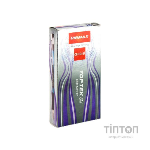 Ручка гелева Unimax Top Tek Gel, чорна (UX-133-01)