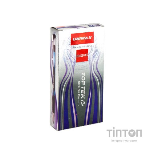 Ручка гелева Unimax Top Tek Gel, синя (UX-133-02)