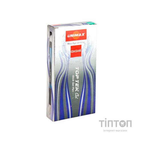 Ручка гелева Unimax Top Tek Gel, зелена (UX-133-04)
