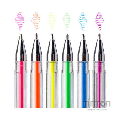 Ручка гелева Yes Neon набір 6 шт (411706)