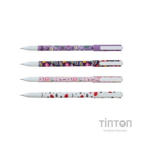 Ручка гелева ZiBi пиши-стирай для дівчаток Синій 0.5 мм Різнобарвний корпус (ZB.2212-99)