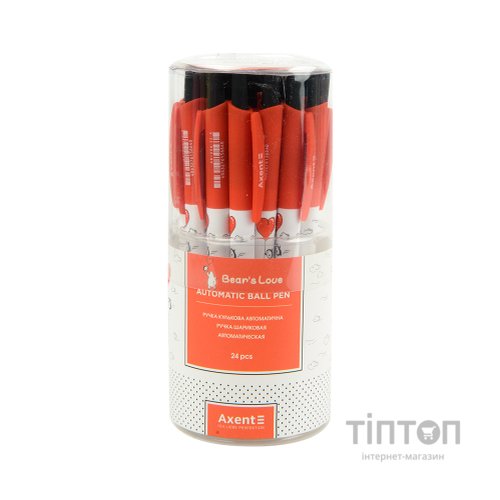 Ручка кулькова Axent автоматична Bear's love, синя (AB1090-35-A)