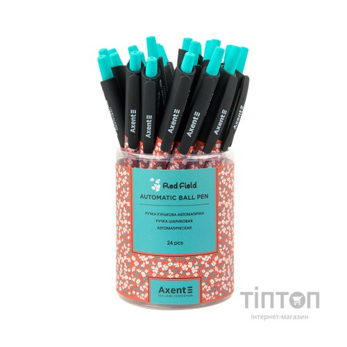 Ручка кулькова Axent автоматична Red field, синя (AB1090-32-A)