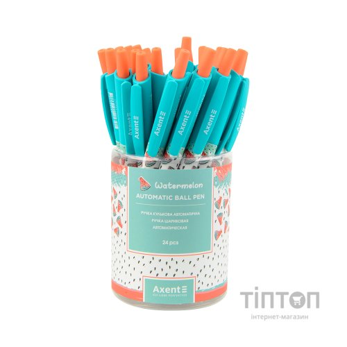 Ручка кулькова Axent автоматична Watermelon, синя (AB1090-30-A)