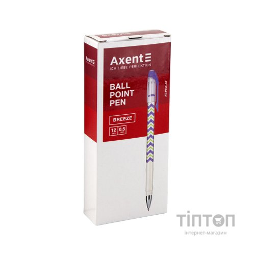 Ручка кулькова Axent Breeze синя 0.5 мм Корпус асорті (AB1049-07-A)