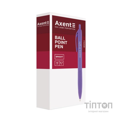 Ручка кулькова Axent Bright автоматична Синя 0.7 мм (AB1079-02-A)