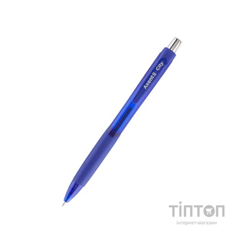 Ручка кулькова Axent City автоматична Синя 0.5 мм (AB1082-02-A)