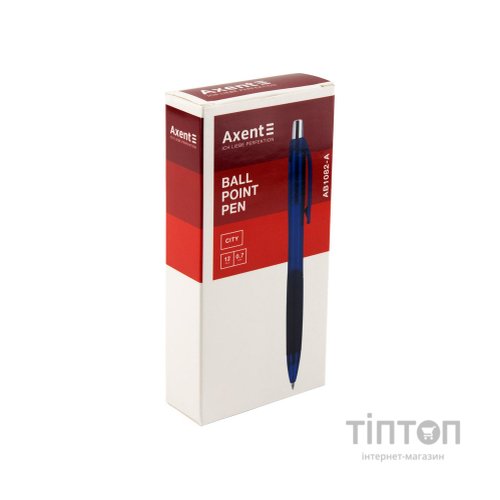 Ручка кулькова Axent City автоматична Синя 0.5 мм (AB1082-02-A)