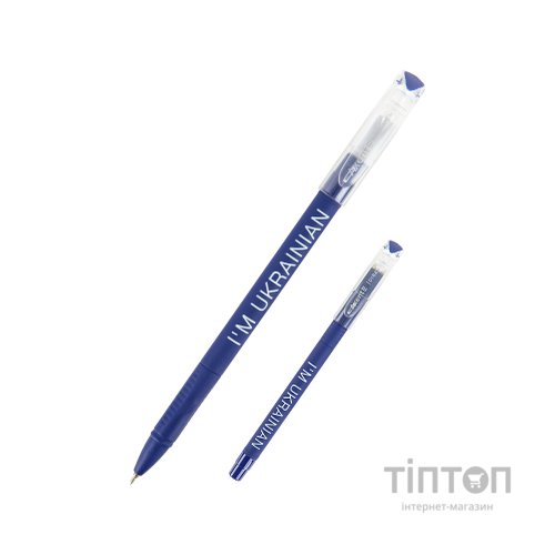 Ручка кулькова Axent Direkt I'm ukrainian, синя (AB1002-01-02-A)