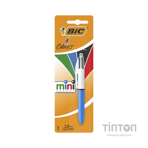 Ручка кулькова Bic 4 in 1 Colours Mini, блакитна (bc895956)