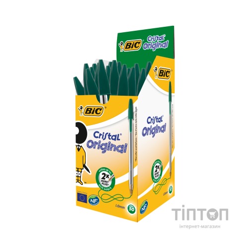Ручка кулькова Bic Cristal, зелена (bc875976)