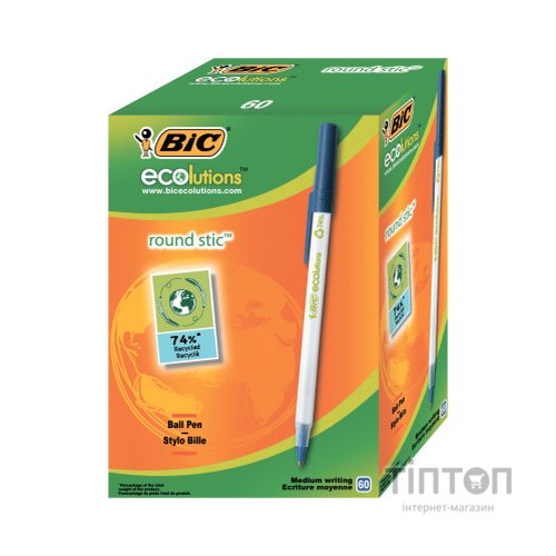 Ручка кулькова Bic Round Stic Eco Синя (bc8932402)