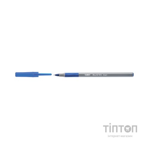 Ручка кулькова Bic Round Stic Exact овальний корпус з гумовим грипом Синя (bc918543)