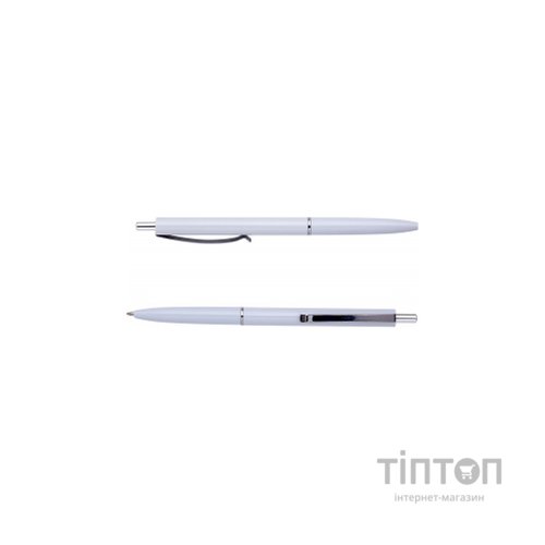 Ручка кулькова Buromax автоматична COLOR, L2U, 1 мм, білий корпус, синє чорнило (BM.8239-12)