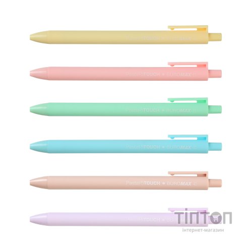 Ручка кулькова Buromax автоматична Pastel 0.5 мм, синя (BM.8242)
