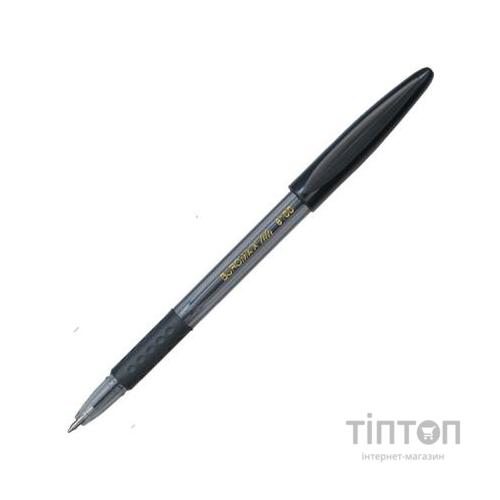 Ручка кулькова Buromax non-retractable JOBMAX, rubber grip, black (BM.8100-02)