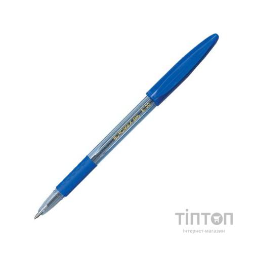 Ручка кулькова Buromax non-retractable JOBMAX, rubber grip, blue (BM.8100-01)