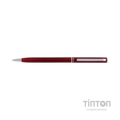 Ручка кулькова Cabinet Canoe Синя, корпус червоного кольору із сріблястими деталями (O15964-03)