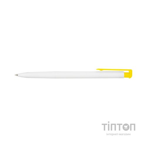 Ручка кулькова Economix promo HAVANA. Корпус біло-жовтий, пише синім (E10232-05)