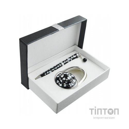 Ручка кулькова Langres набір ручка + гачок для сумки Elegance Чорний (LS.122029-01)