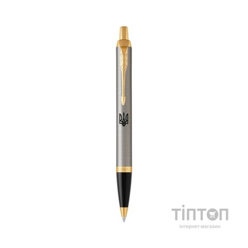 Ручка кулькова Parker IM 17 UKRAINE Brushed Metal GT BP Тризуб (22232_TR)