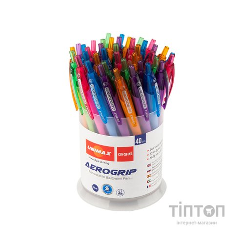 Ручка кулькова Unimax автоматична Aerogrip-2, синя (UX-137-02)