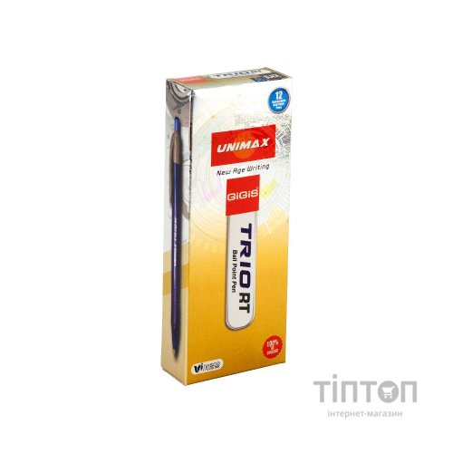 Ручка кулькова Unimax автоматична Trio RT, чорна (UX-109-01)