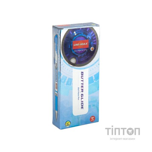 Ручка кулькова Unimax Butterglide, чорна (UX-122-01)