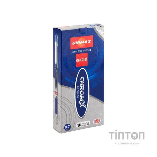 Ручка кулькова Unimax ChromX, синя (UX-119-02)