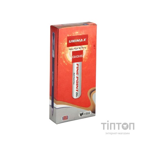 Ручка кулькова Unimax Fine Point Dlx., червона (UX-111-06)