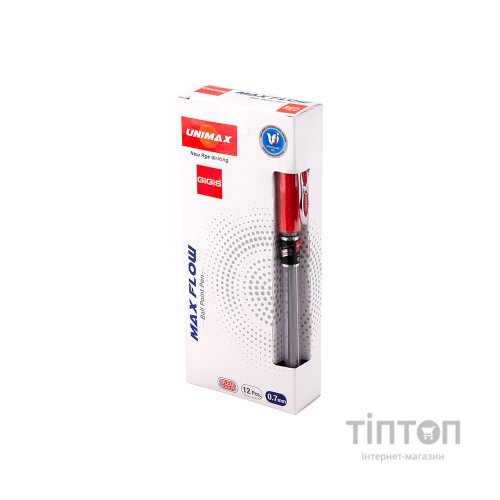 Ручка кулькова Unimax Maxflow, червона (UX-117-06)