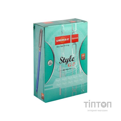 Ручка кулькова Unimax Style G7, чорна (UX-103-01)