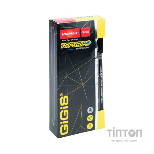 Ручка кулькова Unimax Topgrip, чорна (UX-148-01)