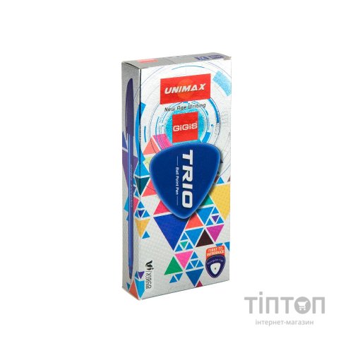 Ручка кулькова Unimax Trio, синя (UX-104-02)