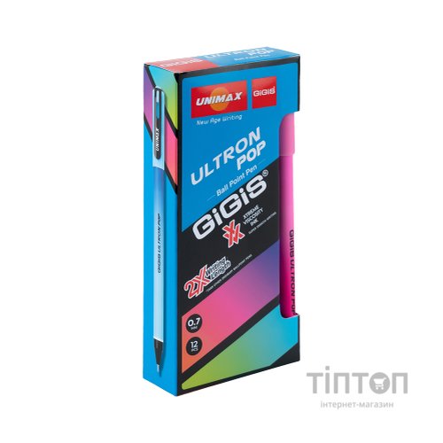 Ручка кулькова Unimax Ultron POP 2х, синя (UX-152-02)
