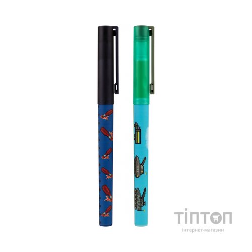 Ручка кулькова Yes 8bit UA Fire 0,7 мм синя (412116)