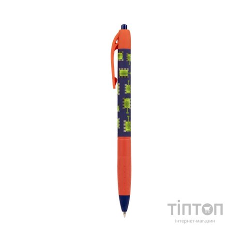 Ручка кулькова Yes 8bit UA Millitary автоматична 0,7 мм, синя (412115)