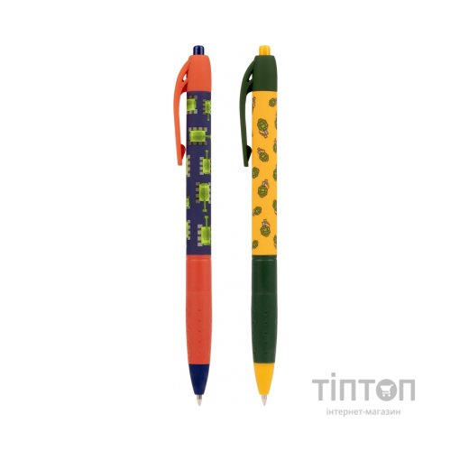 Ручка кулькова Yes 8bit UA Millitary автоматична 0,7 мм, синя (412115)