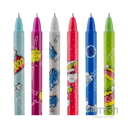 Ручка кулькова Yes Comic machines автоматична 0,7 мм синя (412004)