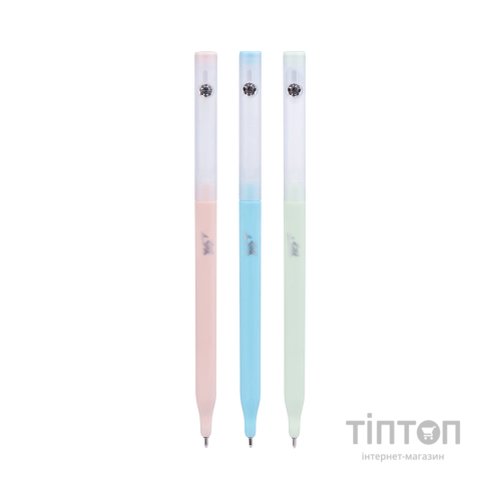 Ручка кулькова Yes Crystal автоматична 0,7 мм синя (411910)