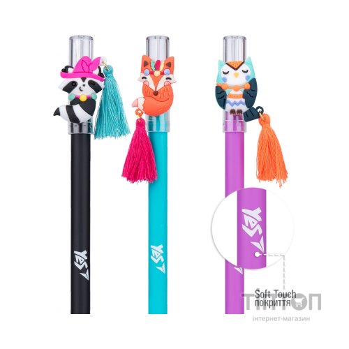 Ручка кулькова Yes Forest Friends 0,7 мм синя (412073)