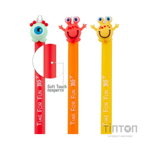 Ручка кулькова Yes Funny monsters автоматична 0,7 мм синя (412006)