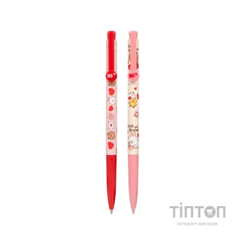 Ручка кулькова Yes Line Friends Love Letter автоматична 0,7 мм синя (412119)